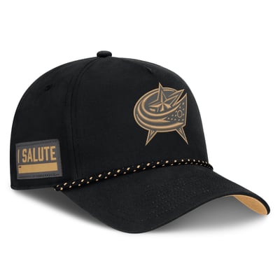  Columbus Blue Jackets Fanatics Military Appreciation Authentic Pro A-Frame Adjustable Hat - Black
